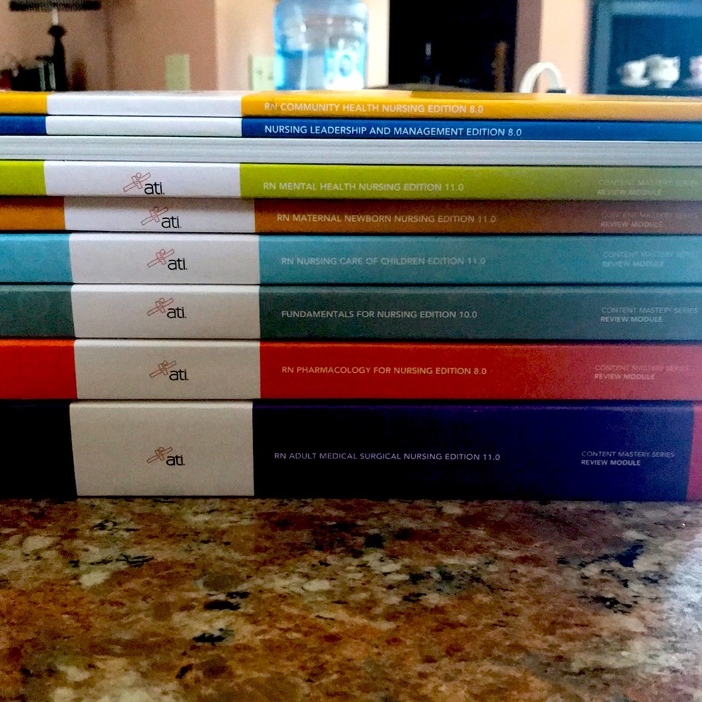 New. ati CONTENT MASTERY SERIES REVIEW MODULE FOR RN.  9 Books in series